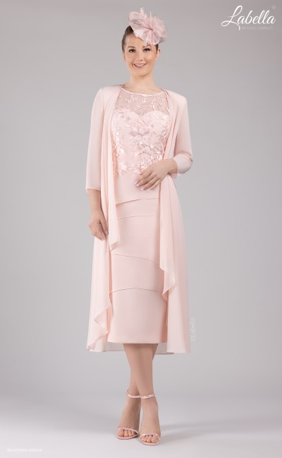 Blush Chiffon Lace Dress 