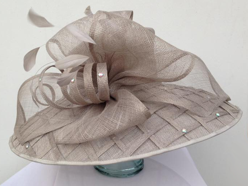 Large Silver & Diamante Hat