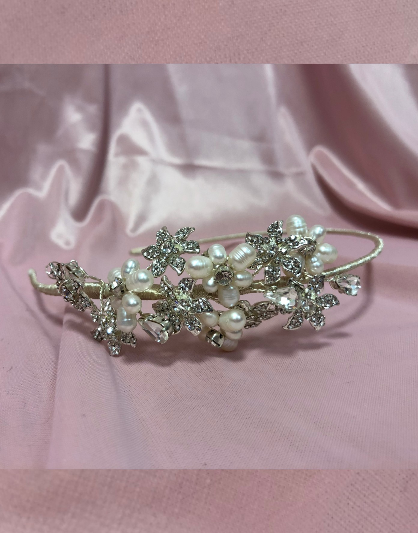 Pearl Flower Side Tiara
