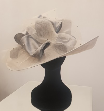  Light Silver Silk Loop Hat