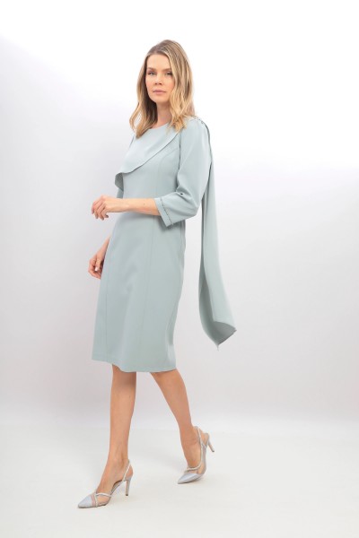 Lizabella Sage Cape Dress