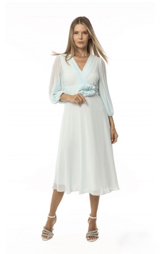 Lizabella Light Blue Chiffon Dress