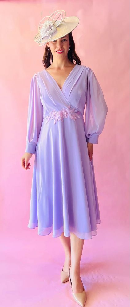 Lizabella Lilac Chiffon Dress